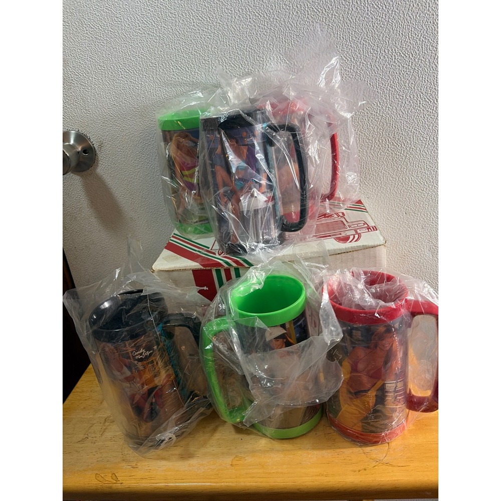 Snap-on Toolmates 1991 Limited‎ Edition Calendar Girl Thermal Mug Set of 6 NEW